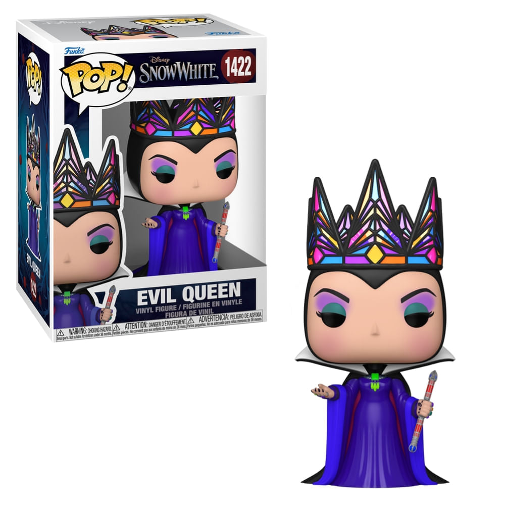 Boneco Funko Pop! Disney A Branca de Neve Live Action - Rainha Má Vestido Roxo