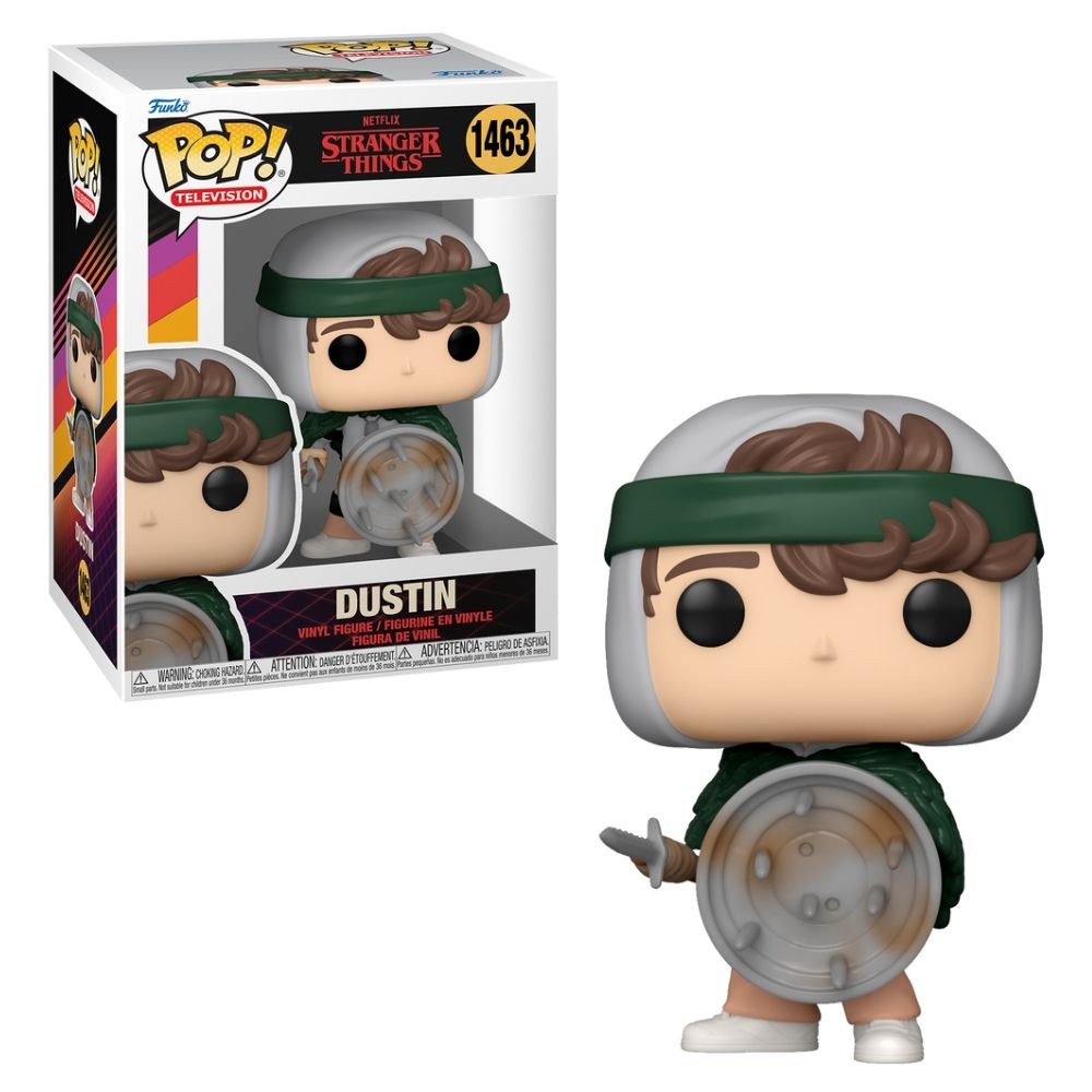 Boneco Funko Pop! Stranger Things - Hunter Dustin com Escudo