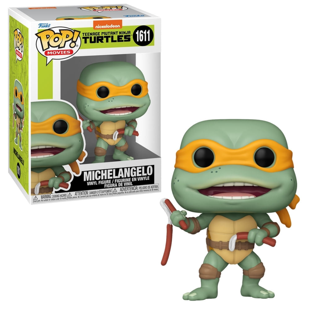 Boneco Funko Pop! As Tartarugas Ninja - Michelangelo com Nunchakus de Salsicha