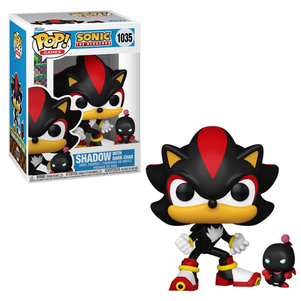 Boneco Funko Pop! & Buddy Sonic The Hedgehog - Shadow e Dark Chao