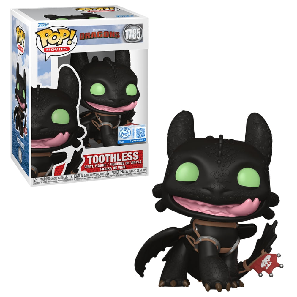 Boneco Funko Pop! Exclusivo Como Treinar o Seu Dragão - Banguela Sorrindo