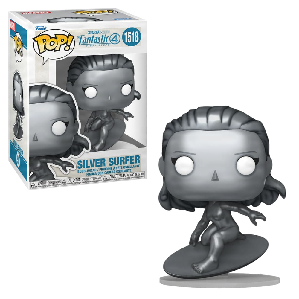 Boneco Funko Pop! Marvel Quarteto Fantástico - Surfista Prateada