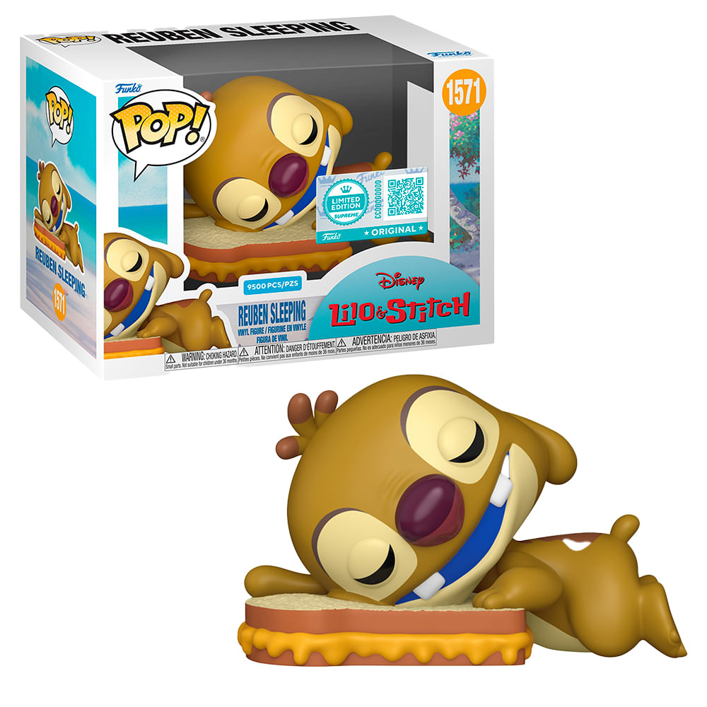 Boneco Funko Pop! Edição Limitada Disney Lilo & Stitch - Reuben Dormindo