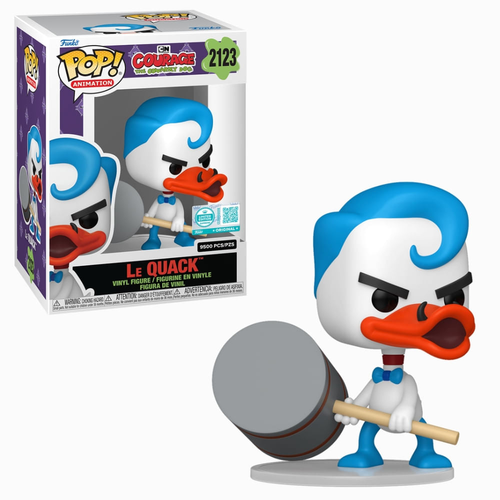 Boneco Funko Pop! Edição Limitada Coragem o Cão Covarde - Le Quack