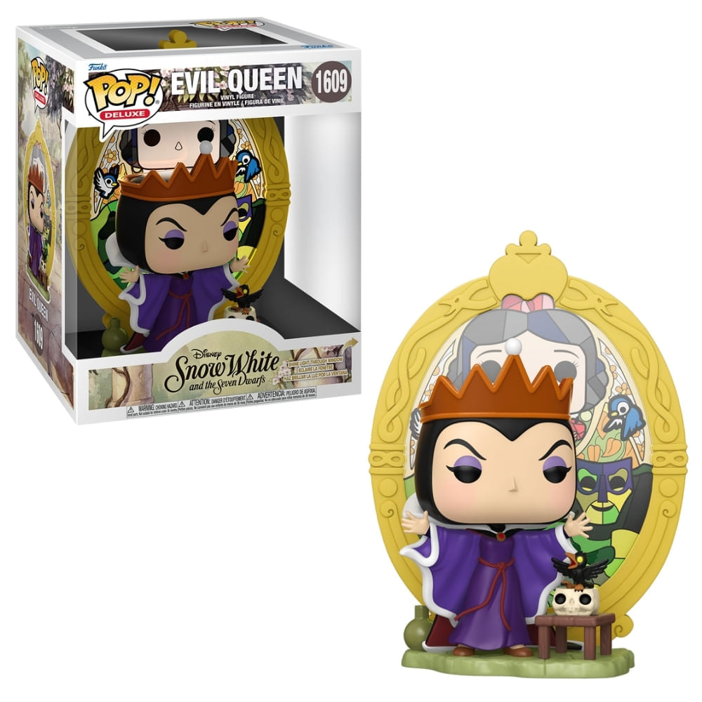 Boneco Funko Pop! Deluxe Disney Vilões - Rainha Má com Vitral