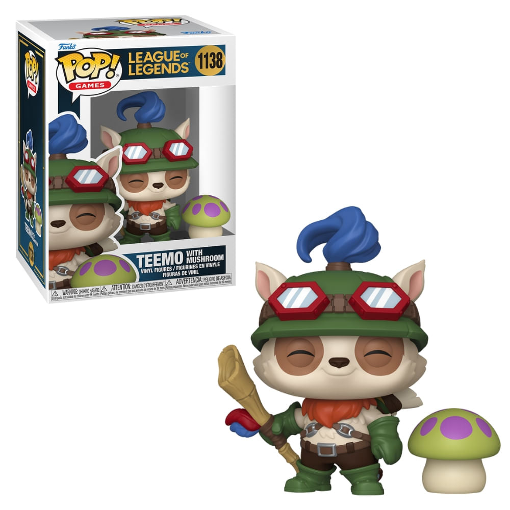 Boneco Funko Pop! & Buddy League of Legends - Teemo com Cogumelo
