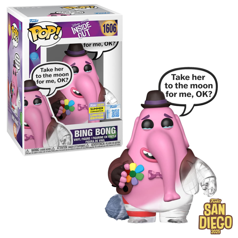 Boneco Funko Pop! Sayings Exclusivo SDCC25 Disney Divertida Mente - Bing Bong