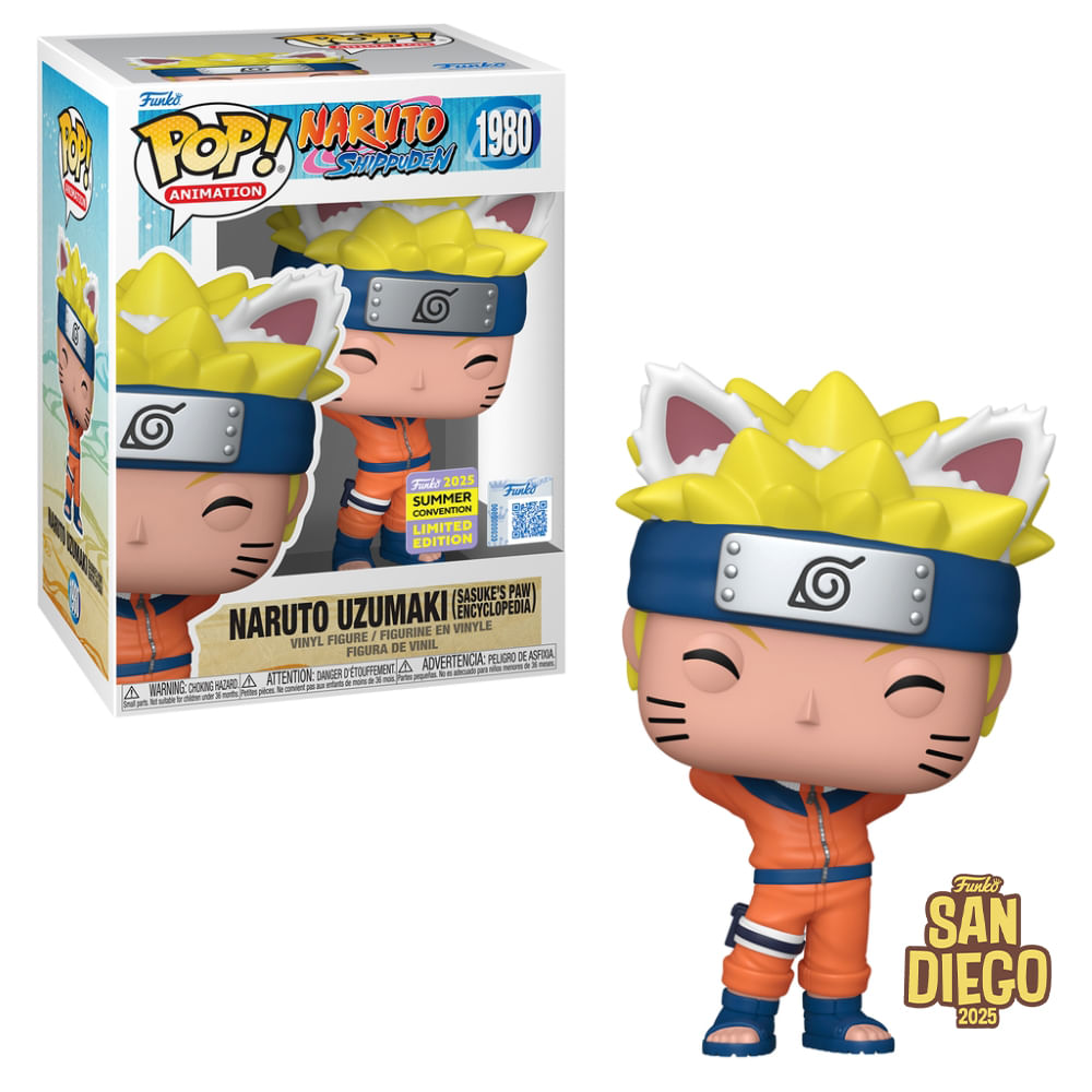 Boneco Funko Pop! Exclusivo SDCC25 Naruto Shippuden -Naruto (Patas do Sasuke)