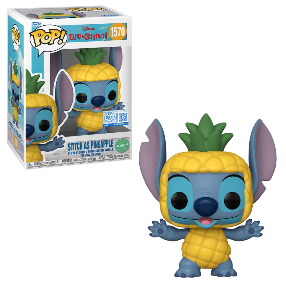 Boneco Funko Pop! Exclusivo Disney Lilo & Stitch - Stitch de Abacaxi