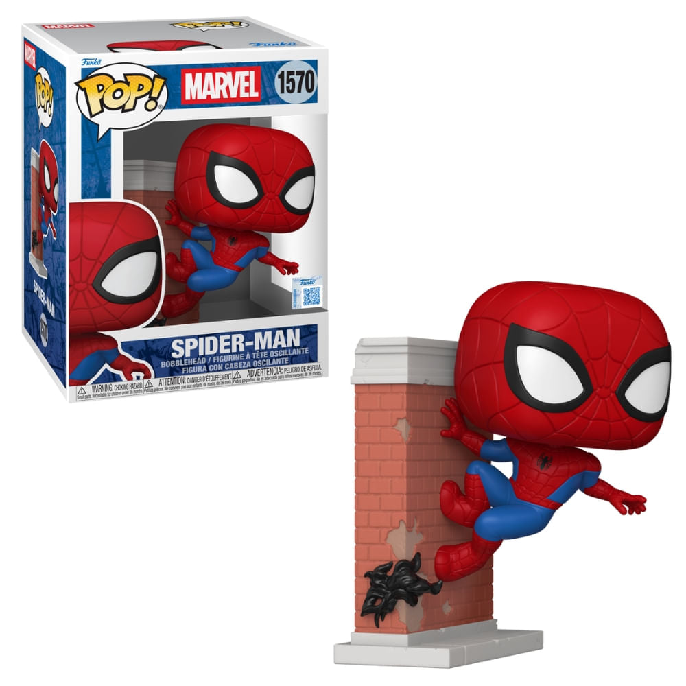 Boneco Funko Pop! Premium Exclusivo Marvel - Homem-Aranha na Parede