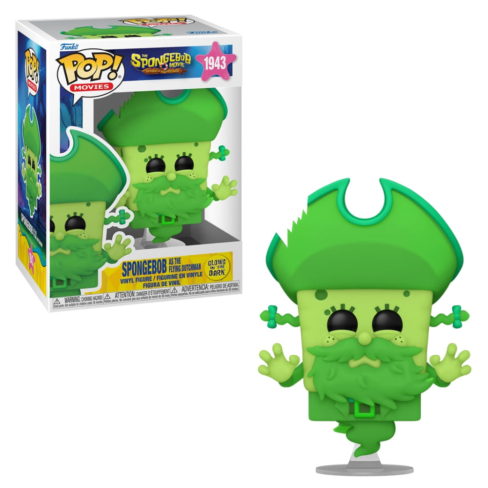 Boneco Funko Pop! Bob Esponja O Filme - Bob Holandês Voador (Glow)