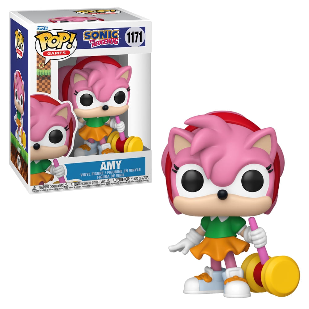Boneco Funko Pop! Sonic The Hedgehog - Amy Rose Com Chase