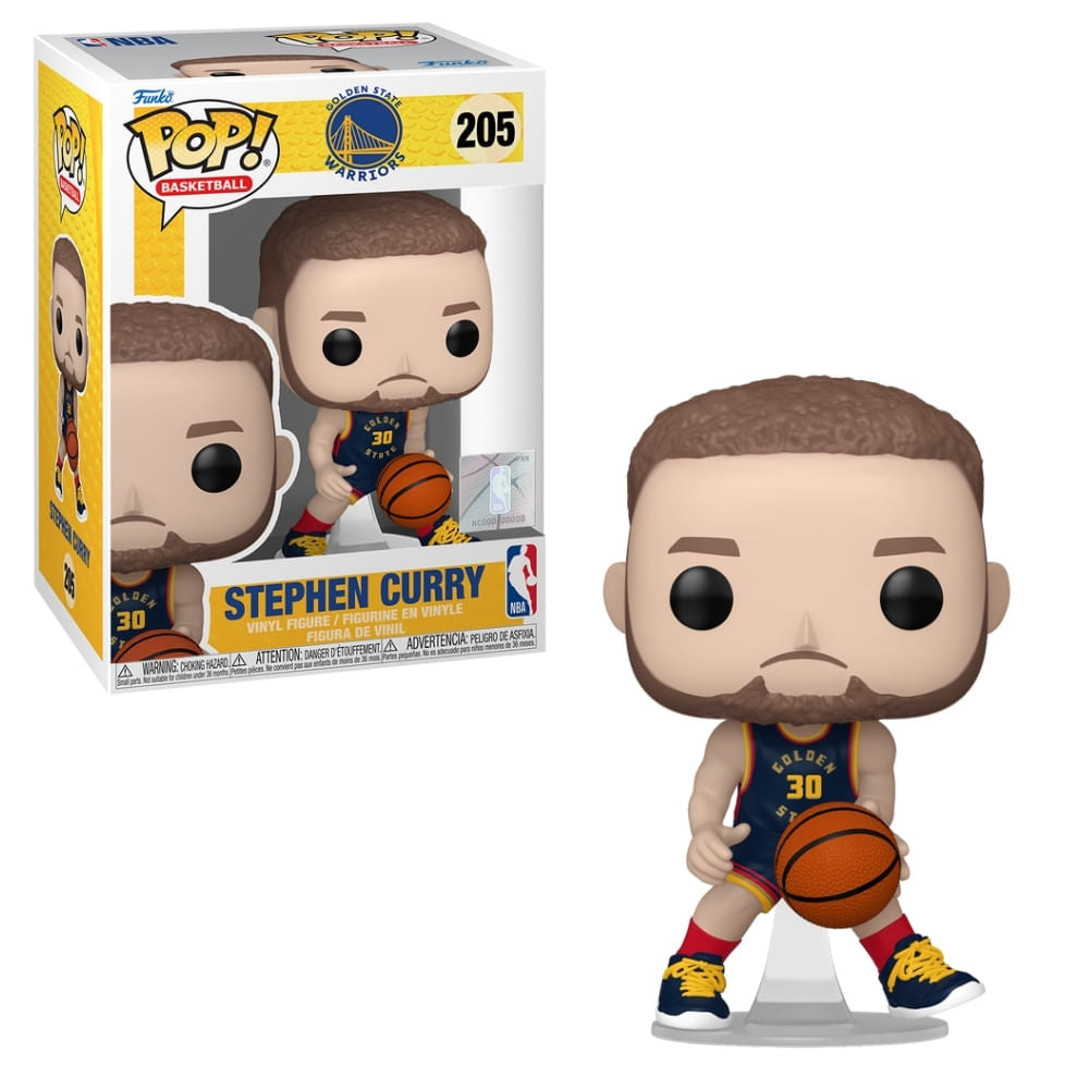 Boneco Funko Pop! NBA Warriors Uniforme 2024 - Stephen Curry