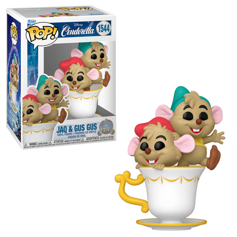 Boneco Funko Pop! Disney Cinderela 75 anos - Jaq e Tatá na Xícara