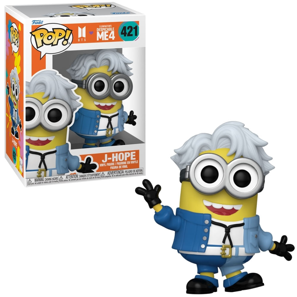 Boneco Funko Pop! Rocks BTS x Meu Malvado Favorito 4 - J-Hope