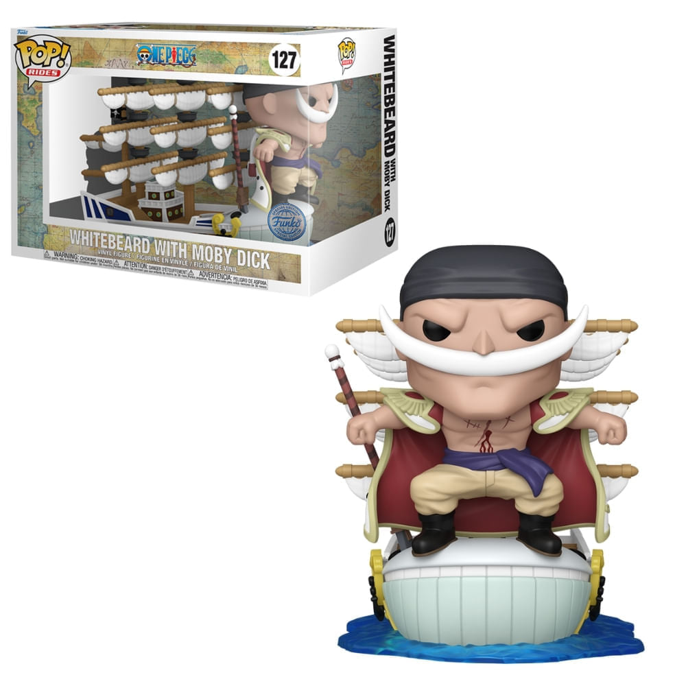 Boneco Funko Pop! Rides One Piece - Barba Branca no Moby Dick