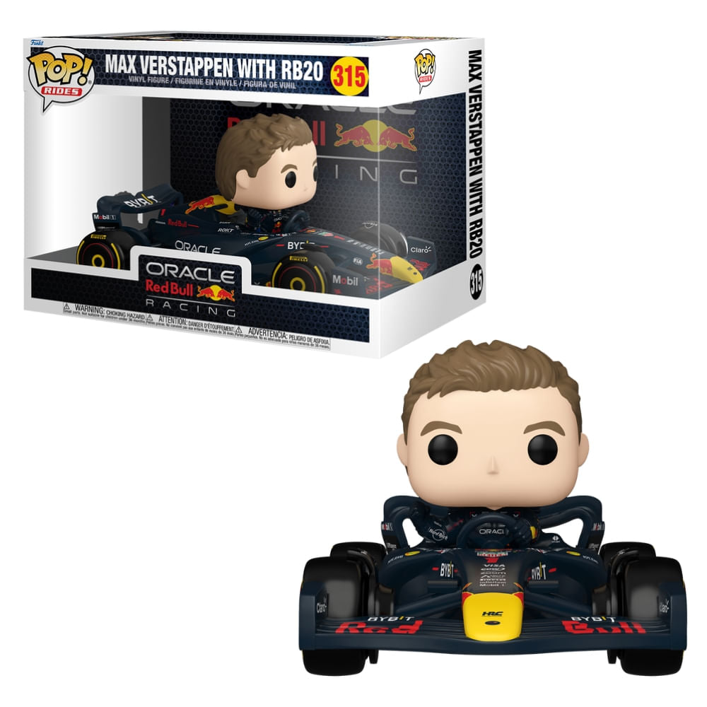 Boneco Funko Pop! Rides Super Deluxe Red Bull - Max Verstappen no RB20