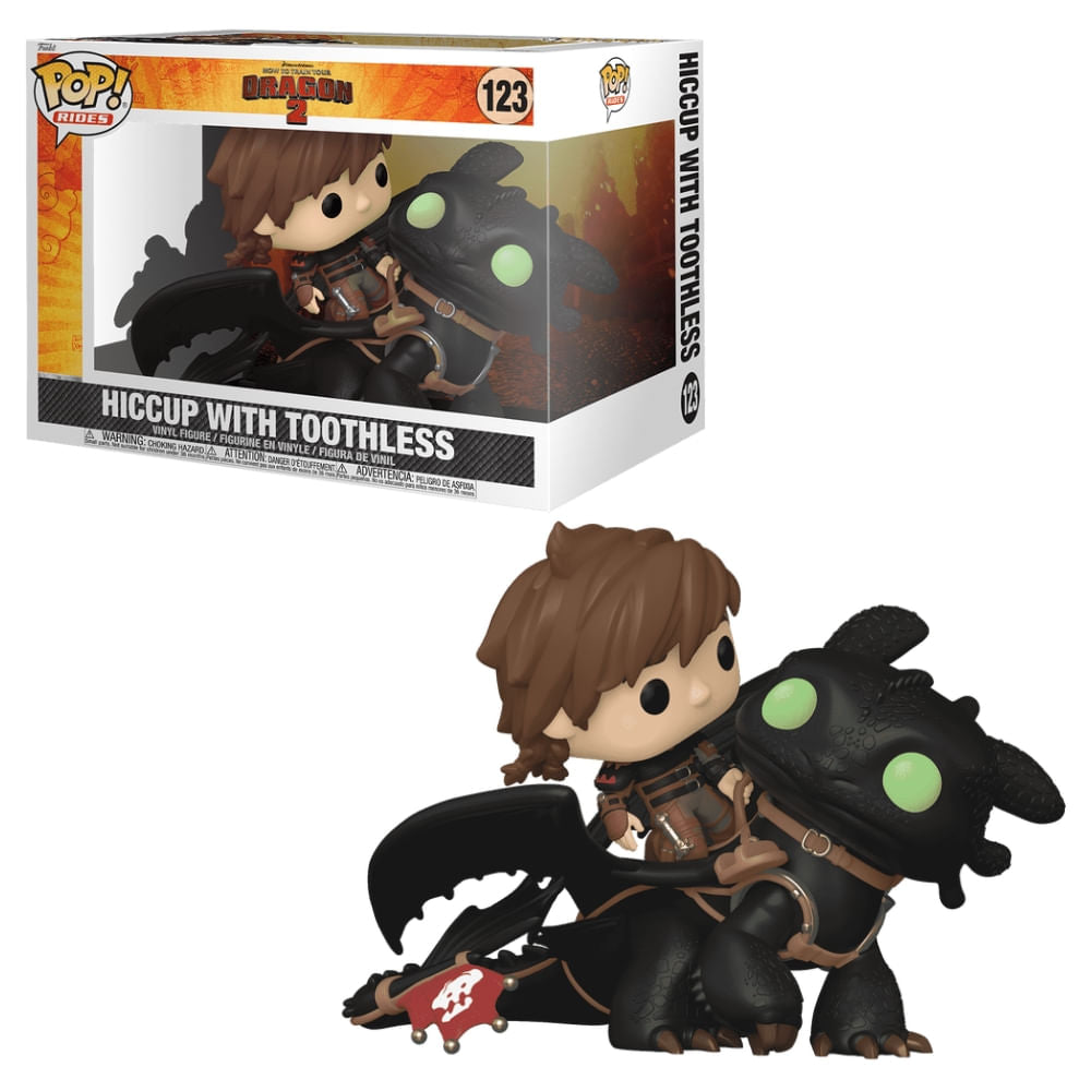 Boneco Funko Pop! Ride Como Treinar Seu Dragão - Soluço e Banguela