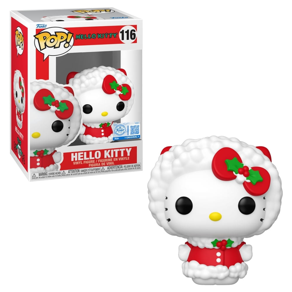 Boneco Funko Pop! Exclusivo Sanrio -  Hello Kitty de Natal
