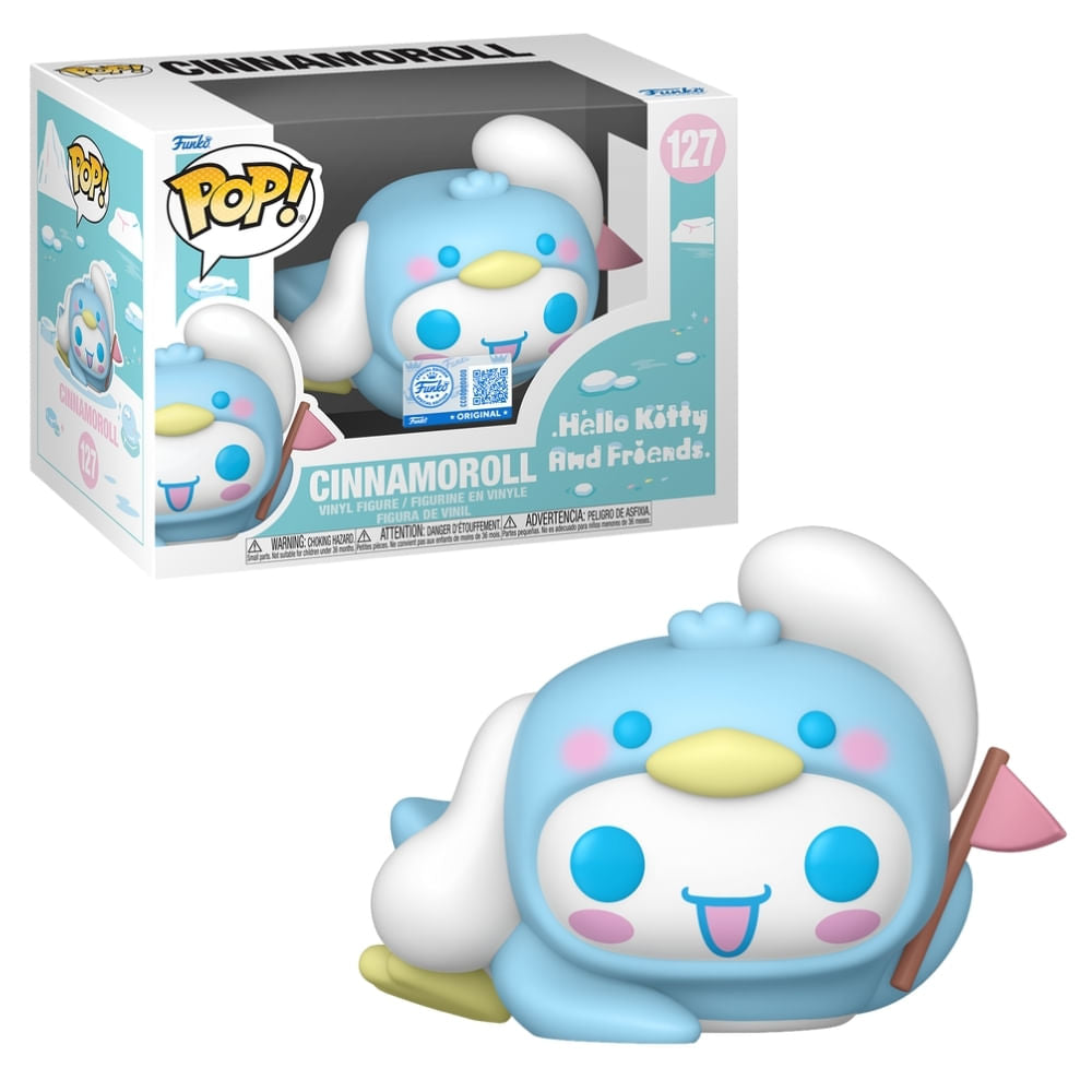 Boneco Funko Pop! Exclusivo Sanrio - Cinnamoroll como Pinguim