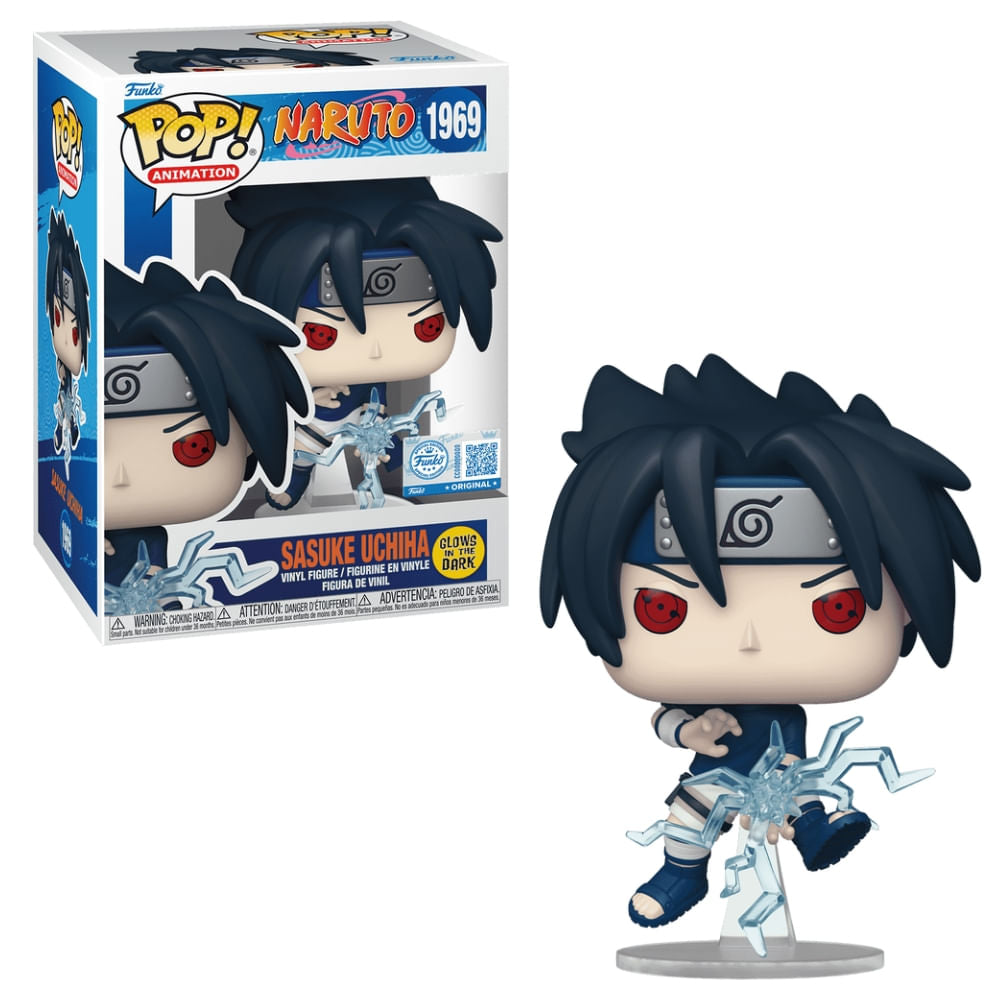 Boneco Funko Pop! Naruto Clássico - Sasuke Chidori (Glow)