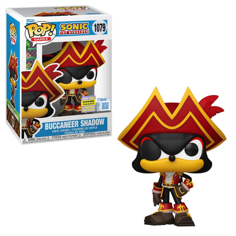 Boneco Funko Pop! Exclusivo Exclusivo SDCC25  Sonic the Hedgehog - Pirata Shadow