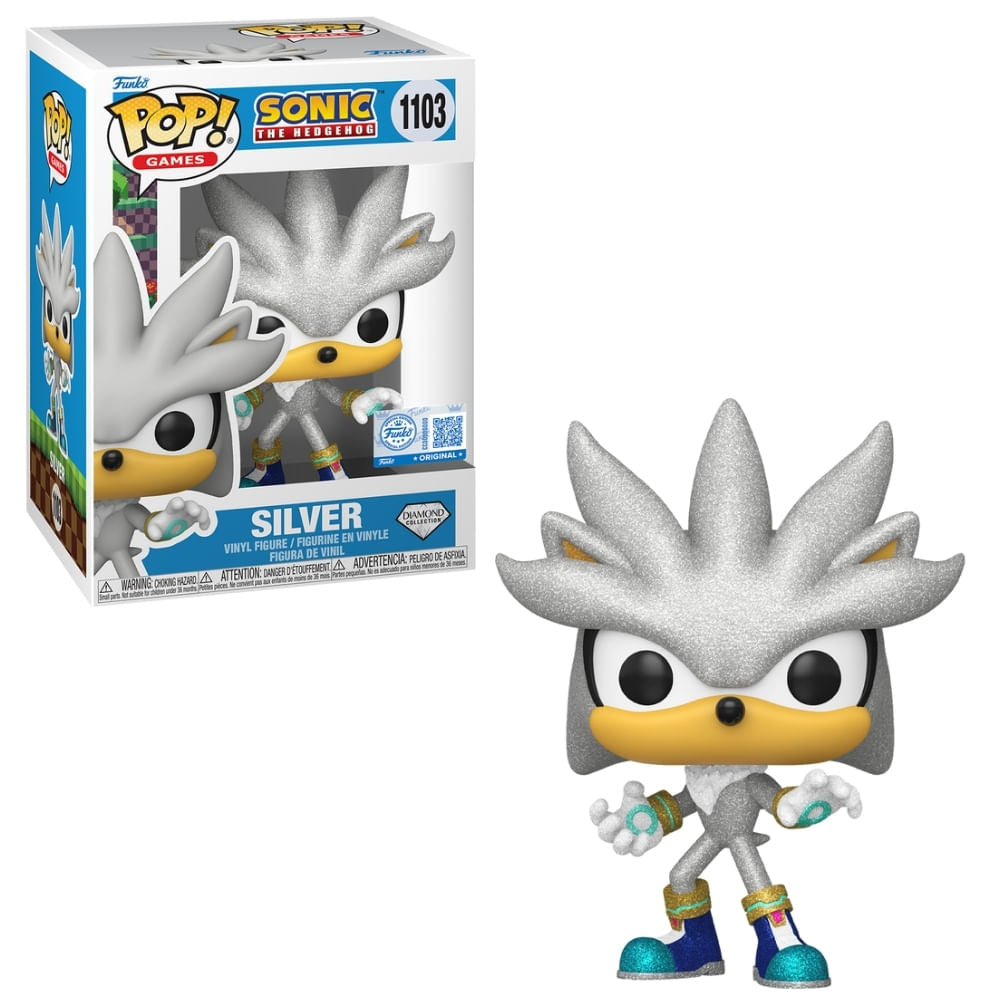 Boneco Funko Pop! Exclusivo Sonic The Hedgehog - Silver