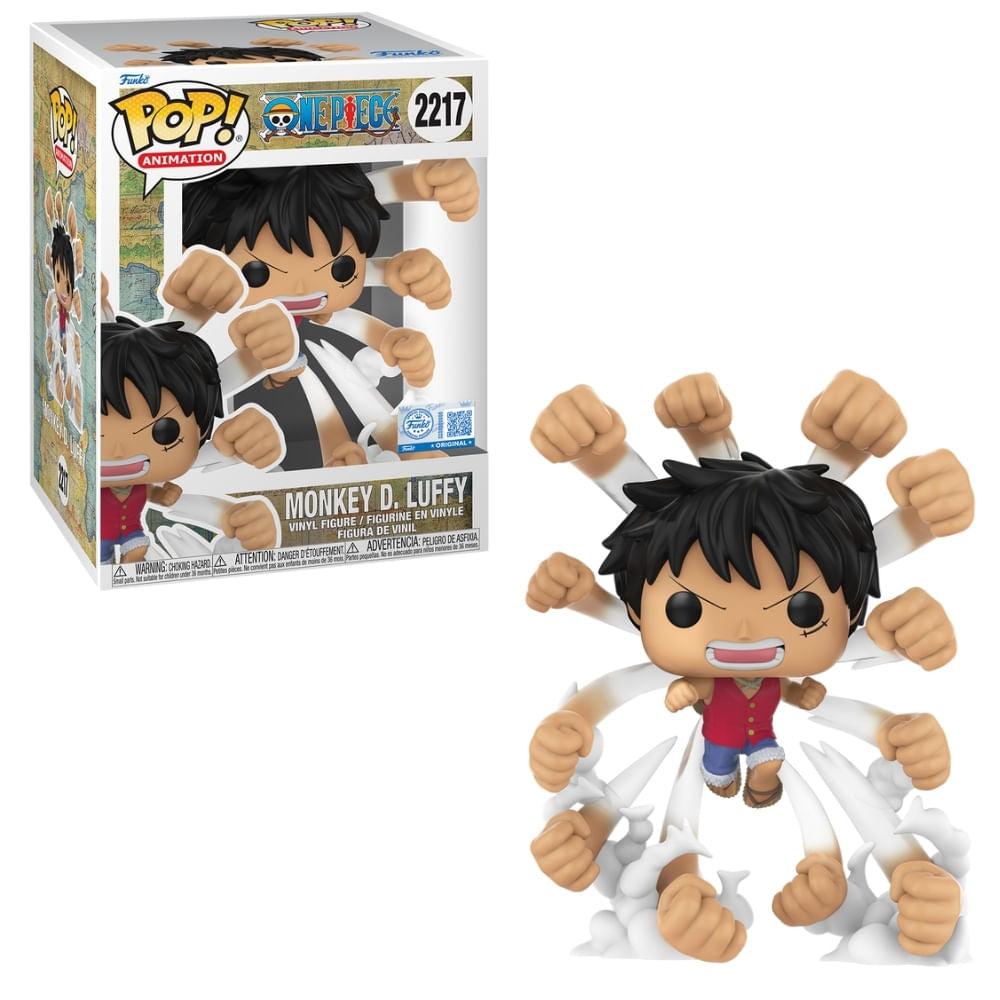 Boneco Funko Pop! Premium Exclusivo One Piece - Luffy (Gomu Gomu No Gatling)